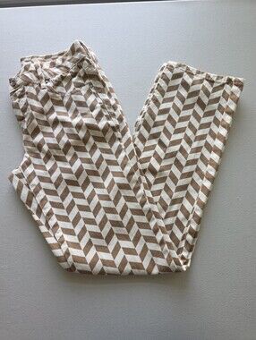 PacSun Y2K Brown Chevron Low Rise Straight Leg Slit Hem Jeans Low Rise 24